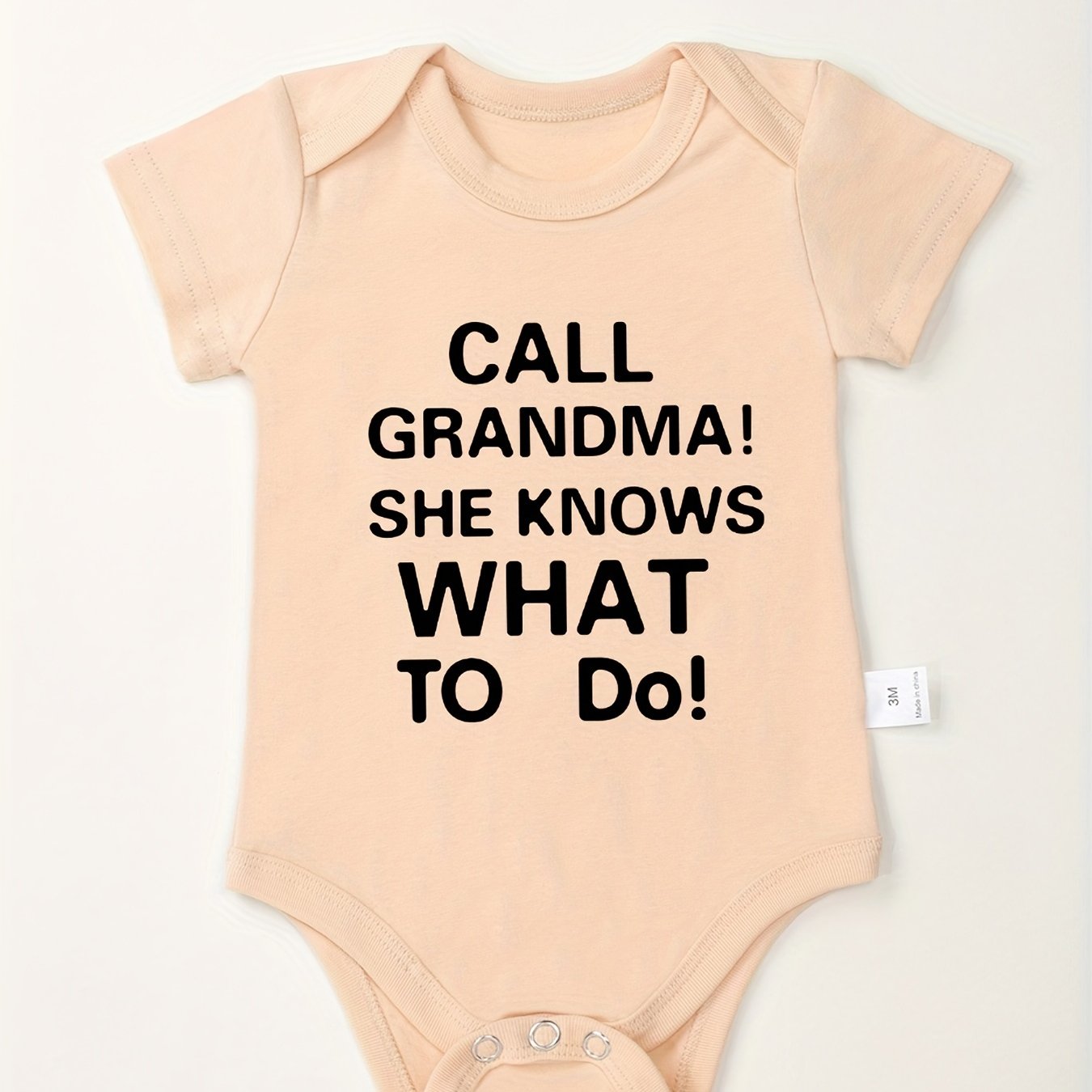 Funny Letter Print Baby Bodysuit Soft Round Neck Onesie