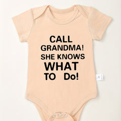 Funny Letter Print Baby Bodysuit Soft Round Neck Onesie