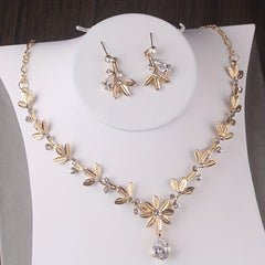 Crystal Bridal Headband Necklace Earrings Set Wedding Accessories