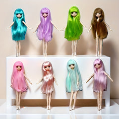 81 inch Cartoon 3D Face Dolls with Flexible Joints Vibrant Flat Body Girls