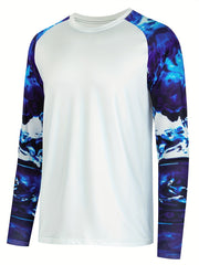 Men's Tie Dye Long Sleeve Motorcycle T-shirt