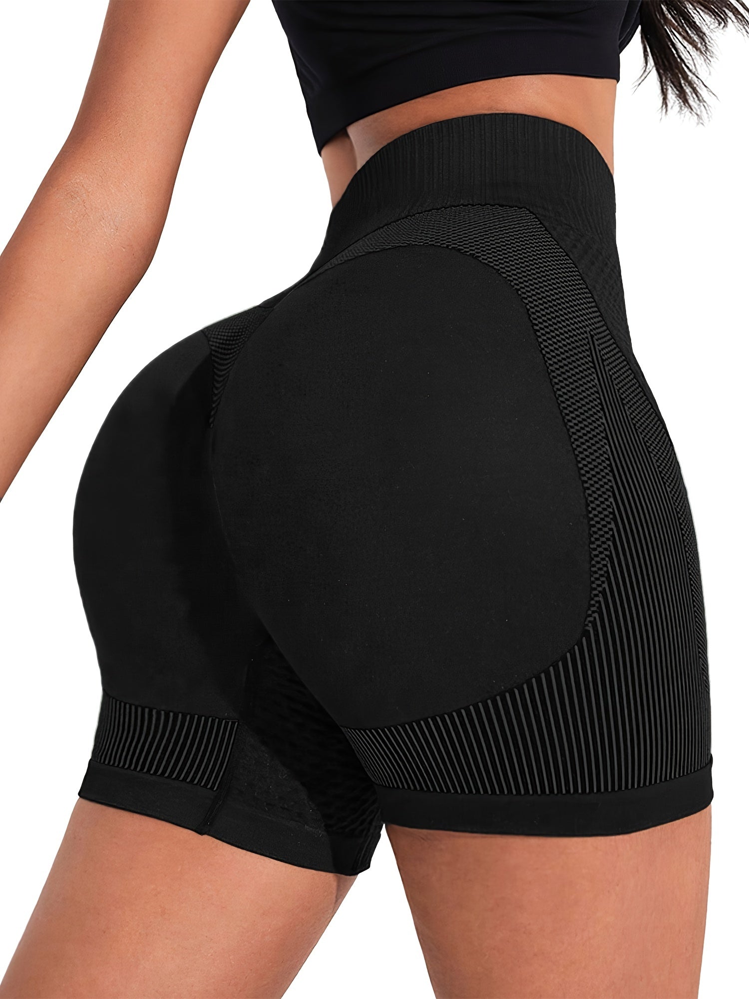 Seamless Hip Lifting Yoga Shorts High Waist Workout Activewear