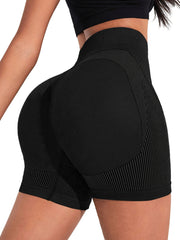 Seamless Hip Lifting Yoga Shorts High Waist Workout Activewear