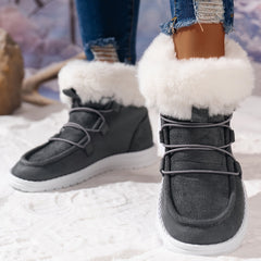 Women's Non-slip Snow Boots Thickened Medium Tube Sneakers