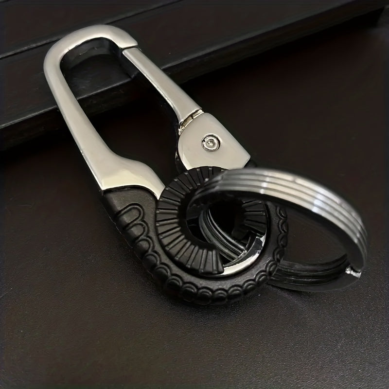 Stainless Steel Keychain Snap Hook Carabiner for Camping Hiking Fishing