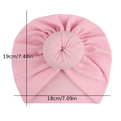 Newborn Infant Knotted Turban Headwrap Hat for Baby Boys and Girls