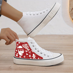 Plush Lined Thermal Canvas Sneakers - Winter Warm Non Slip Shoes
