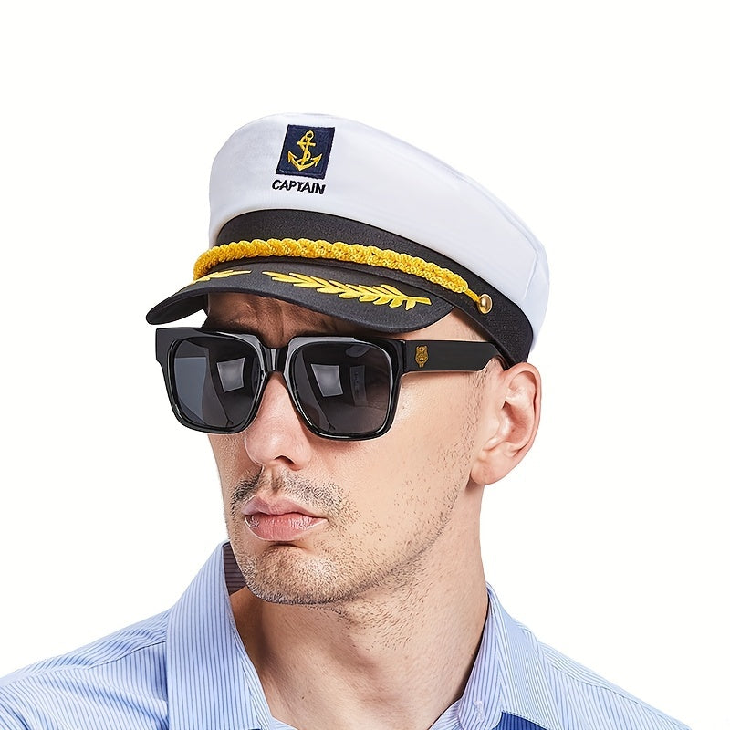 Navy Sailor Hat for Men Sunshade Captain Hat