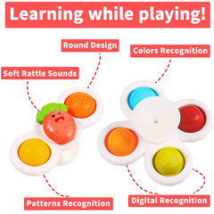 3 Pack Suction Cup Spinner Toys for Babies & Toddlers