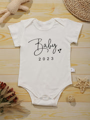 Baby Girls Print Romper Short Sleeve Cotton Bodysuit