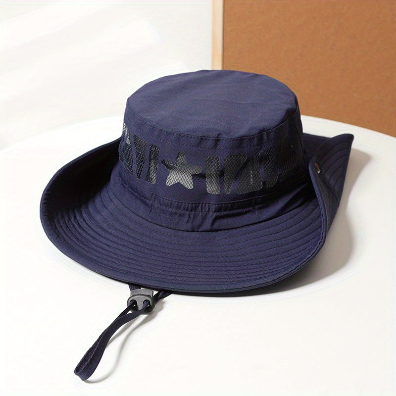 Sun Hat Wide Brim Breathable Mesh UPF 50 Waterproof Fishing Hat