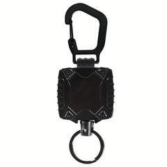 Outdoor Mountaineering Keychain with Retractable Buckle for Men