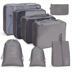 8 Set Packing Cubes For Suitcases Luggage Storage Bags Portable