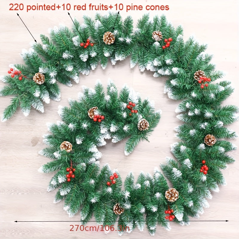 Christmas Encrypted PVC Green Vine For Window Decoration
