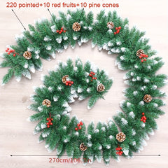 Christmas Encrypted PVC Green Vine For Window Decoration