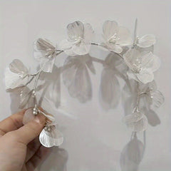 Bridal Flower Headpiece for Wedding Updo Hair Styling