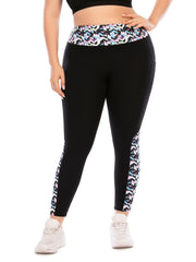 Geometric Print Yoga Sports Leggings - Medium Stretch