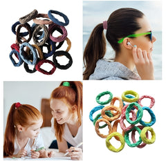 20pcs Colorful Wave Pattern Hair Ties for Girls and Women