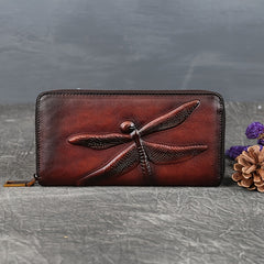 Vintage Style Leather Women's Wallet Large Capacity Clutch