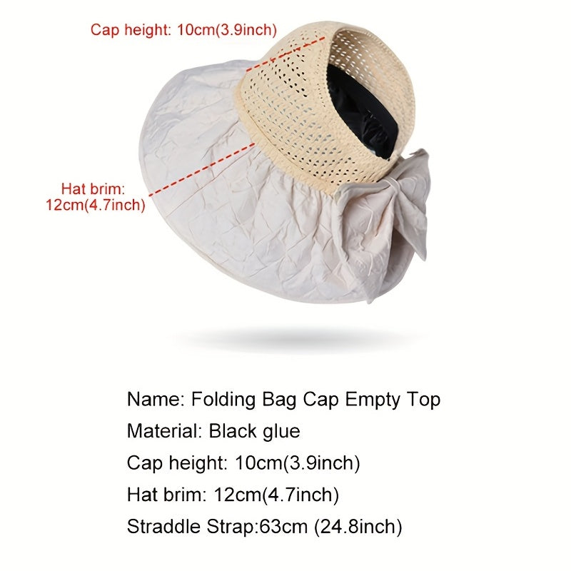 Flower Embossed Foldable Sun Hat UV Protection Stitching Bucket Hat