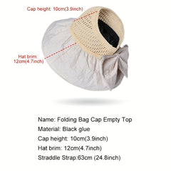 Flower Embossed Foldable Sun Hat UV Protection Stitching Bucket Hat