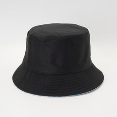 Vintage Print Reversible Bucket Hat Summer Beach Travel Fisherman Cap