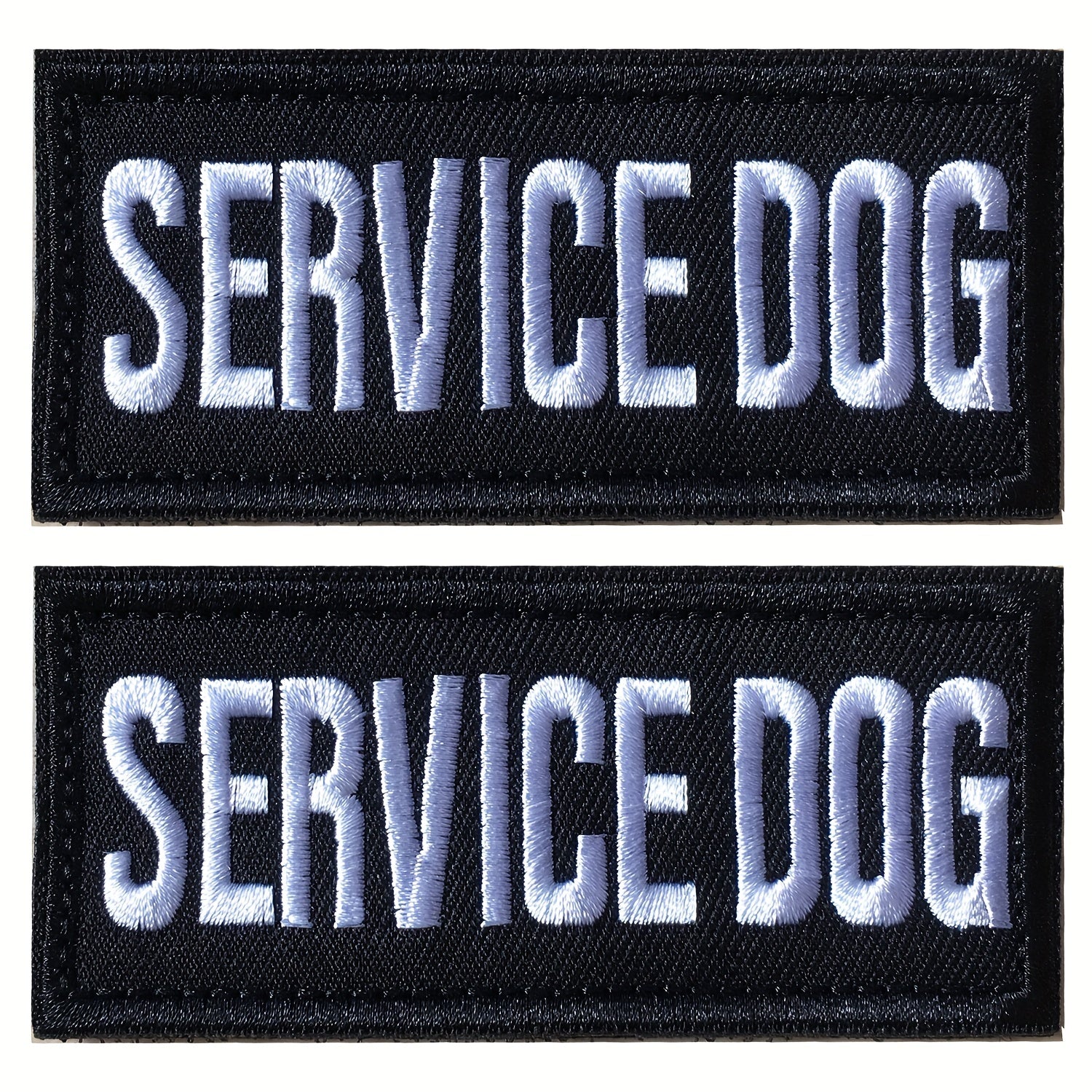 J CARP 2Pcs Dog Slogan Patches Embroidered Fastener Hook L