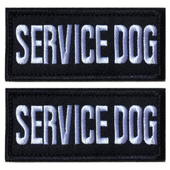 J CARP 2Pcs Dog Slogan Patches Embroidered Fastener Hook L