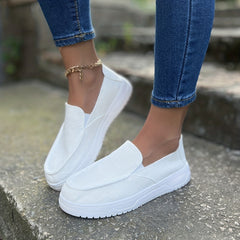 Women's Canvas Slip On Sneakers Lightweight Walking Shoes