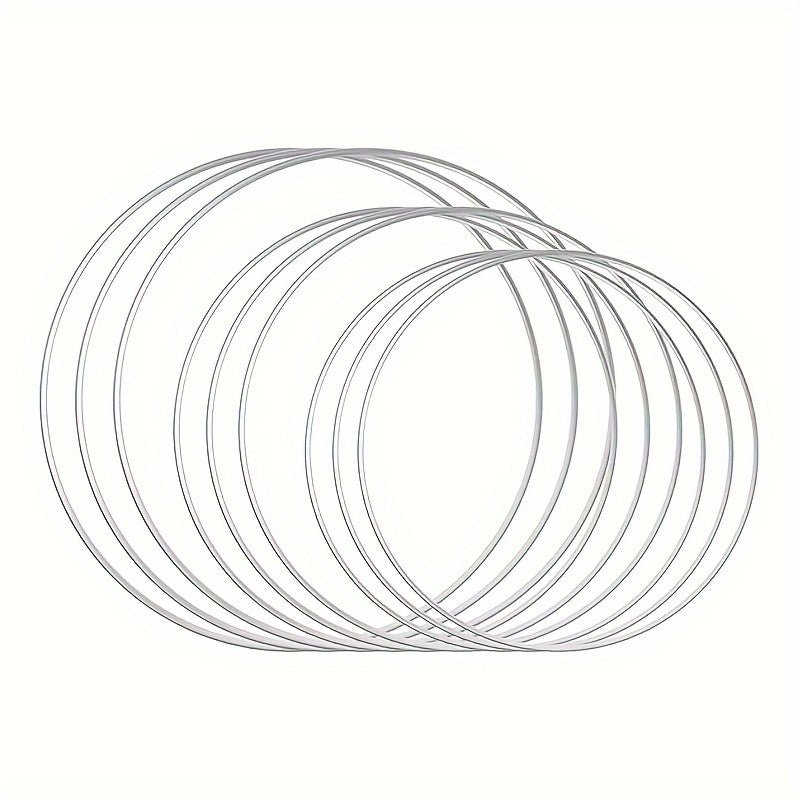 Silvery Floral Hoop Metal Rings for DIY Crafts