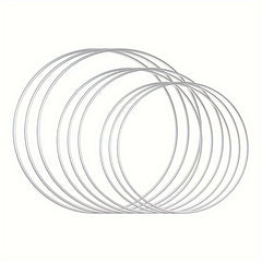 Silvery Floral Hoop Metal Rings for DIY Crafts