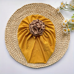 Baby Girls Flower Decor Turban Soft Hair Wrap Headband