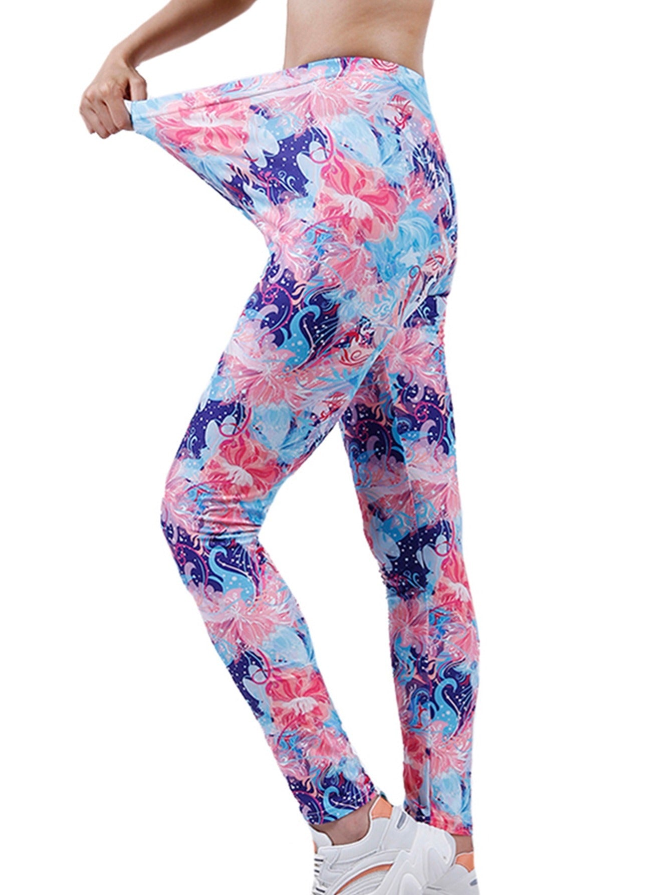 Floral Print Yoga Pants High Waist Leggings