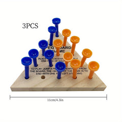 Wooden Triangle Peg Games - Family Board Game - Travel Games