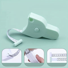 Green Mini Leather Tape Measurement Clothes Waist Chest Small Ruler