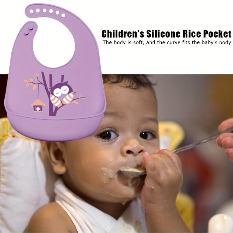 2pcs Silicone Baby Bibs Waterproof Dripping Banana Bibs Cartoon Feeding Bibs