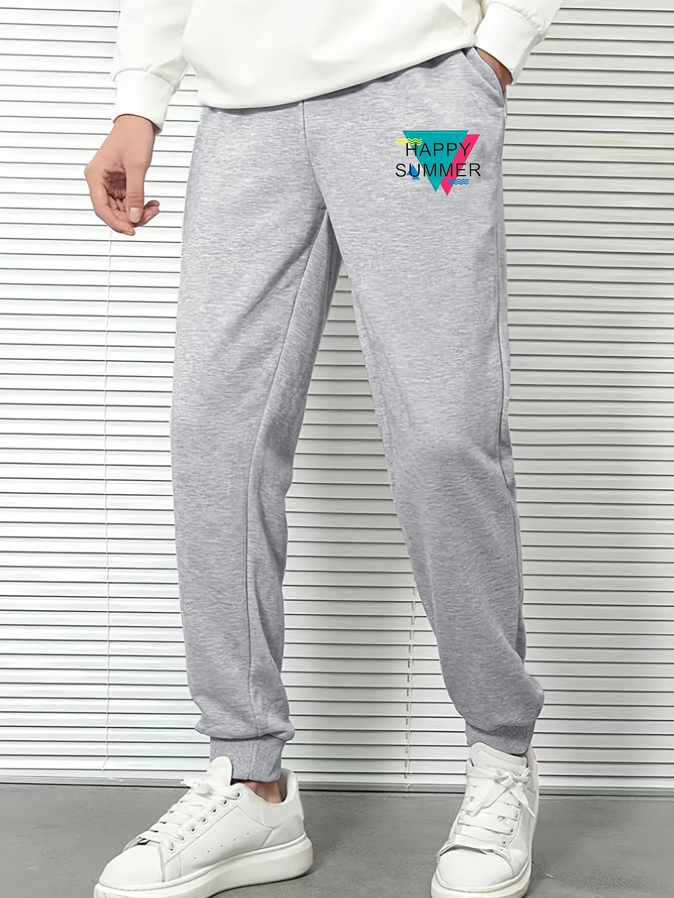 Men's Casual Loose Sweatpants With Letter Print