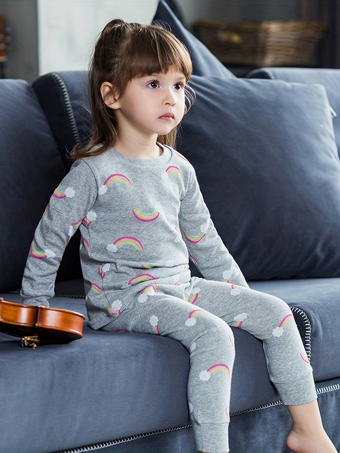 Toddler Kid's 2pcs Cotton Pajamas Set Cartoon Print Loungewear PJ Set