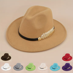 European American Woolen Top Hat Retro Big Brim All match Jazz Hat