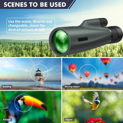 High Power Bifocal Prism Monocular for Hiking Bird Sightseeing
