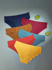 6pcs Mixed Bikini Panties Seamless Low Waist Intimates Women's Lingerie