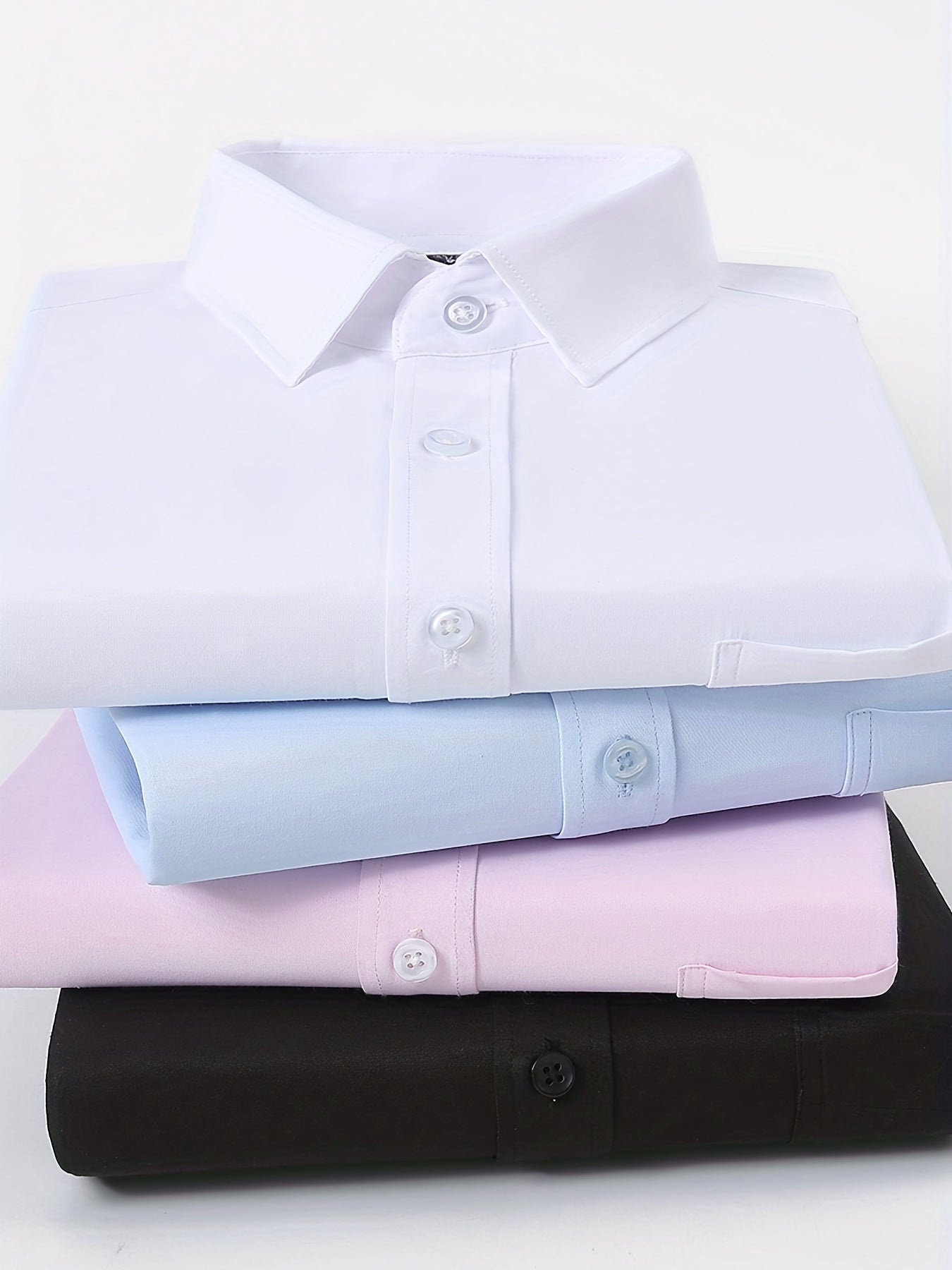 Men's Long-sleeved Solid Business Shirt Spring Autumn