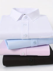 Men's Long-sleeved Solid Business Shirt Spring Autumn