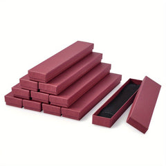 12pcs Jewelry Boxes For Bracelets Necklace FireBrick Party Packaging Box