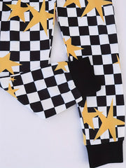 Kid's 2pcs Pajamas Set Sunglasses Dog Print Loungewear PJ Set Boy's Clothes