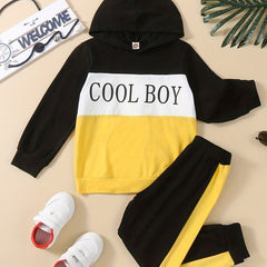 Boy's Clash Outfit 2pcs Hoodie & Sweatpants Set Kid's Clothes Spring Fall