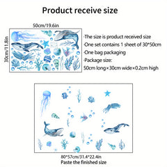 2pcs Bathtub Sticker Waterproof Self-adhesive Removable Wall Decals