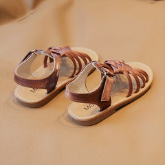 Girls' Stripy Open Toe Platform Sandals for Spring