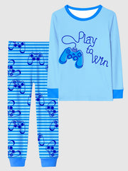 Boy's Cartoon 2pcs Pajama Set Long Sleeve Top & Pants Loungewear