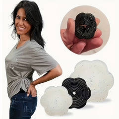 2pcs Waist Tightening Button Clips ABS Fashionable Accessory for Men & Women